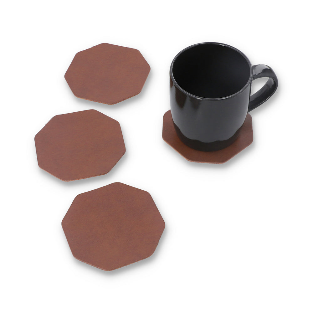 Hexagon Ox-Blood 6-Piece Coaster Set